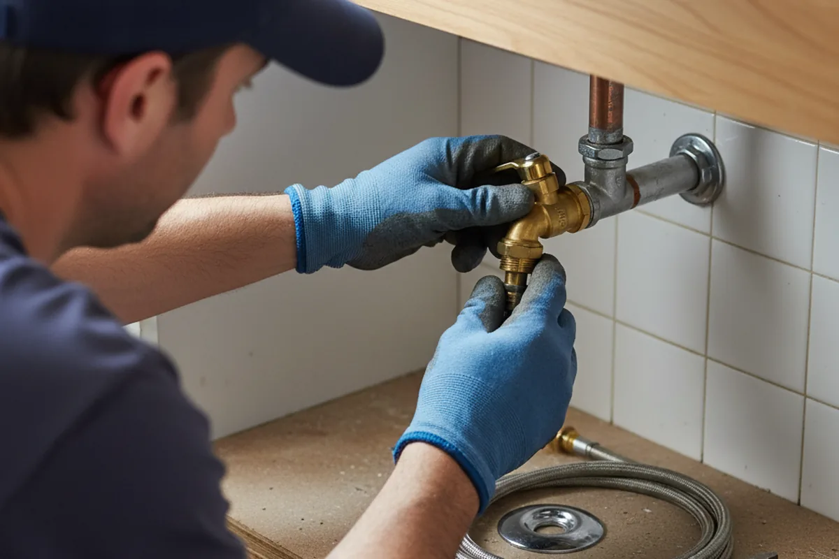 Shutoff valve and fitting work during Faucet and Fixture Repair in Wallsburg